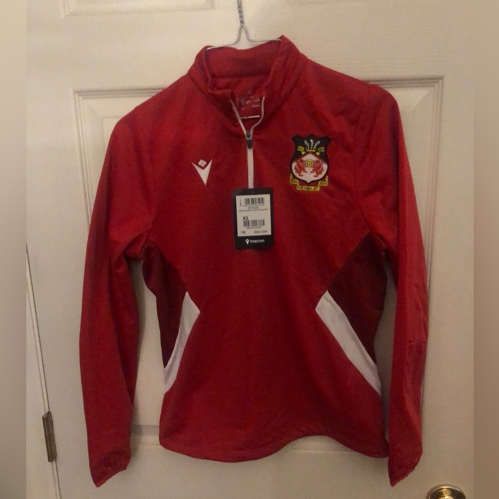 Wrexham AFC Maira Womens 1/4 Zip Top Red XS brand new